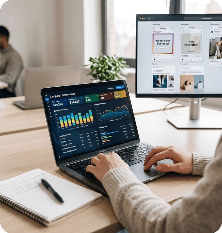 Paid advertising — Google Ads, Meta, and TikTok campaigns